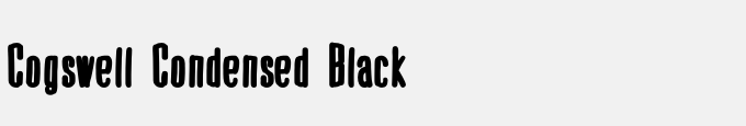 Cogswell Condensed Black